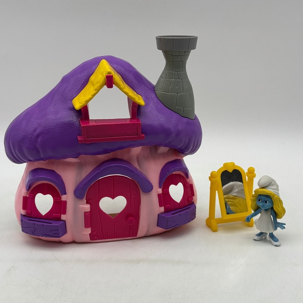Smurfs Jakks Pacific Smurfette's Boutique House Playset Figure Pink Purple